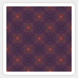 Dark Red Triangular Pattern - WelshDesignsTP003 Sticker